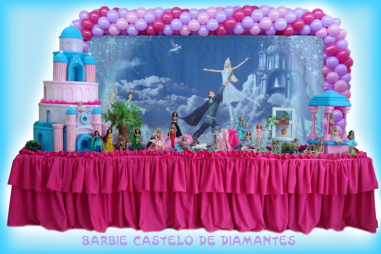 Bolo Barbie Castelo de Diamantes